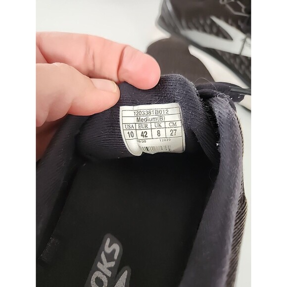 Brooks Ghost 13 Black White Womens Size 10 Running Shoes Lots Of Wear SEE - Picture 11 of 13